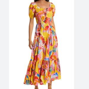 COPY - Farm Rio Neon Macaw maxi dress